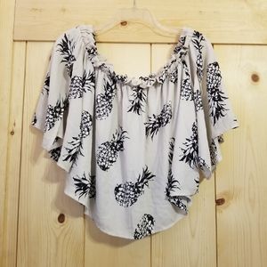 Almost Pink Boutique Flowy Crop Top